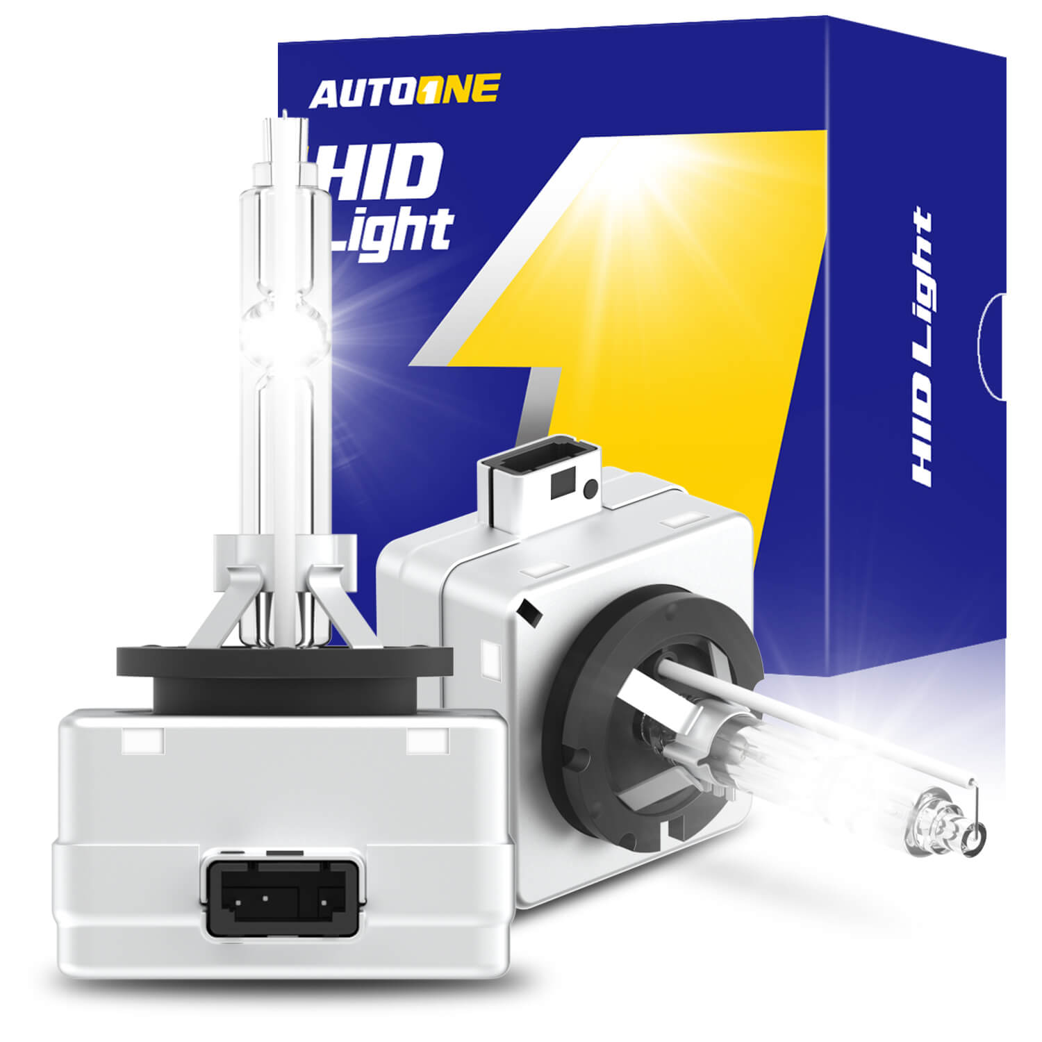 D1S HID Xenon Headlight Bulbs Original Replacement, 55W 6000K White 2 –  AUTOONE