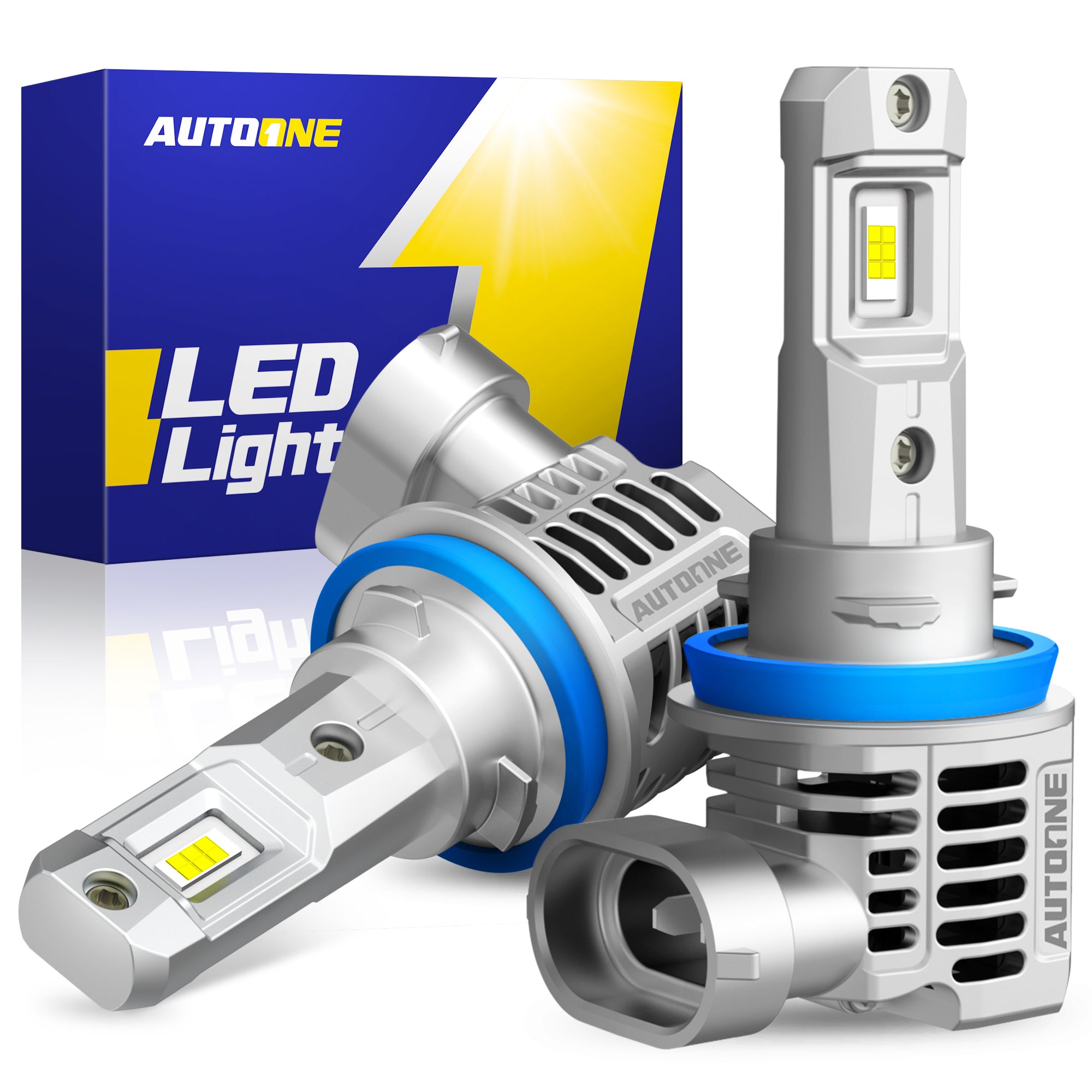 forenner Fahren Upgraded H11 LED Bulbs, 26000LM 700% Brighter 1:1 Size  Plug-N-Play H8 H9 LED Bulbs, 6500K Cool White Canbus LED Light Bulb, 60,000