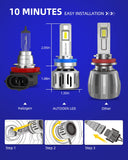 Autoone Fog Light Bulb Fog Lights H11 H9 H8 LED Bulbs 32000LM 900% Brighter, 6500K White Adjustable H8 H9 H11 Bulb