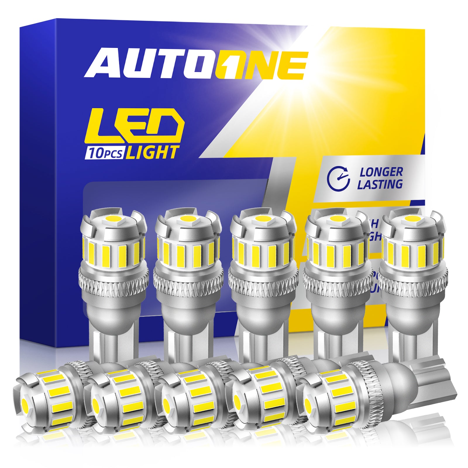 194 T10 Bulbs Super Bright Light Led 2825 W5W 175 168 Bulb for Car Interior  Dome Map Door Dashboard Trunk Courtesy License Plate Lights White (10 PCS)  : : Car & Motorbike