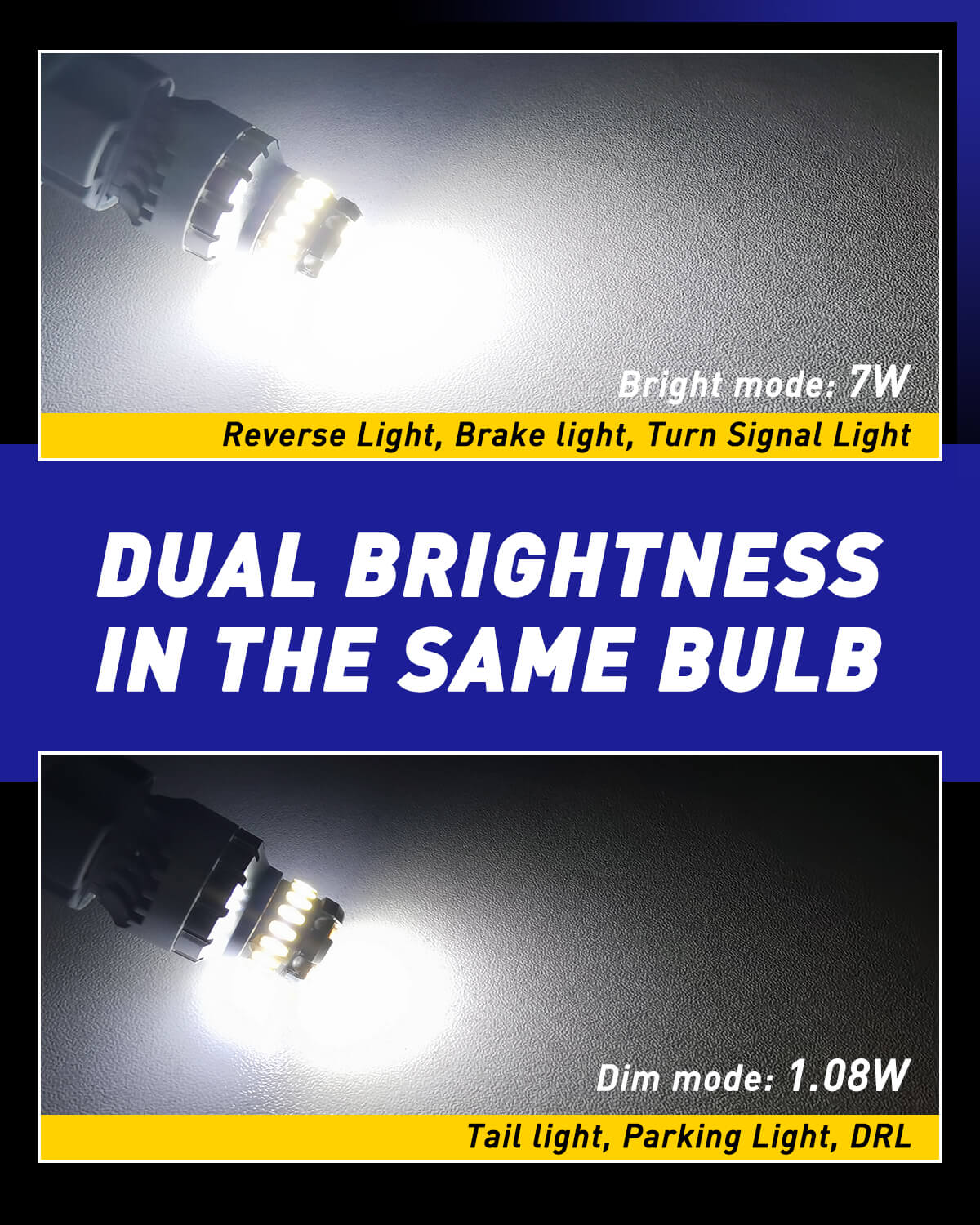 T20 7443 W21/5W Bipolar 7443 Srck LED Bulb Super Bright 1800LM For Lada  Granta Vesta Front DRL/Parking Light,White 2PCS - AliExpress