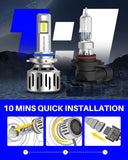 Autoone Headlight Bulb 9006 HB4 LED Headlight Bulbs 32000LM 6500K White 900% Brighter 2 PCS