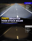 Autoone Headlight Bulb AUTOONE 9005 LED Bulbs, 700% Brighter 24000 Lumens 6500K White HB3 Bulbs