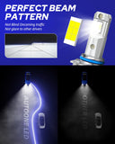 Autoone Headlight Bulb AUTOONE 9012 HIR2 Bulbs, 22000 Lumens 600% Brighter than Halogen, 6500K Cool White 35W 9012 Bulbs