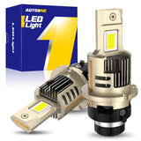 AUTOONE D4S D4R Bulbs, 600% Brighter D4S Bulbs, 24000 Lumens and 6500K Diamond White